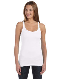 Ladies' Sheer Mini Rib Thin Strap Tank
