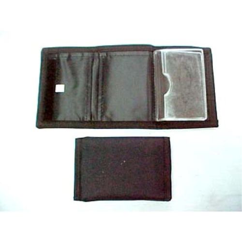 Black Nylon Tri-Fold Wallet Case Pack 144