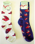 Women's Red Hat Society Computer Pattern Socks Case Pack 120