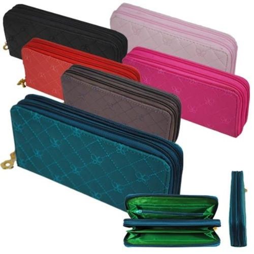 Womans Double Zip Wallets Case Pack 24