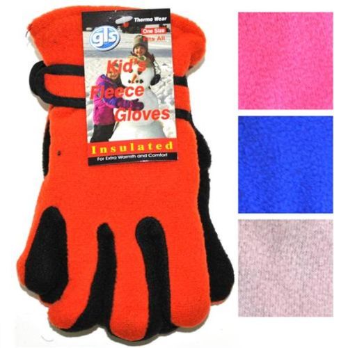 Kids Fleece Glove with Adjustable Wrist Case Pack 12