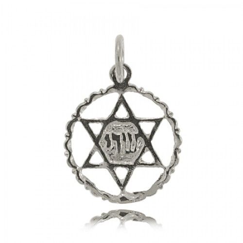 Star of David Pendant in Solid Sterling Silver - Jewish