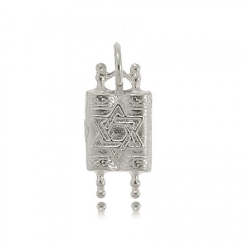 Jewish Torah Pendant in Sterling Silver - Star of David