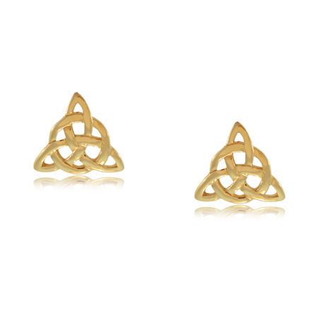 New 14kt Yellow Gold Lifes Endless Circle Stud Earrings