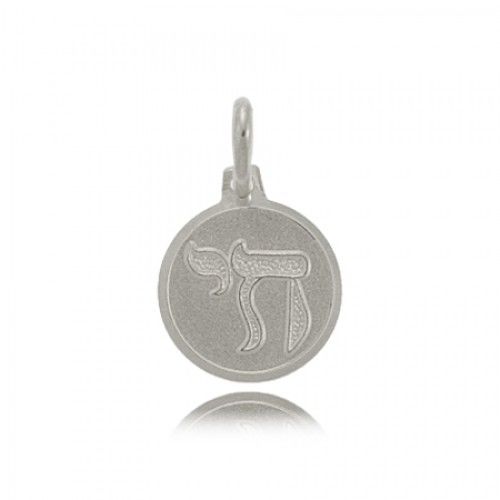 Sterling Silver Chai Pendant Medallion - Chet & Yod