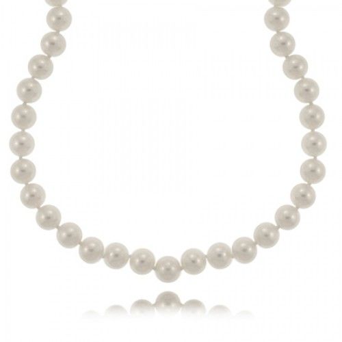 White Pearl Necklace with 14k Gold Girls or Ladies New