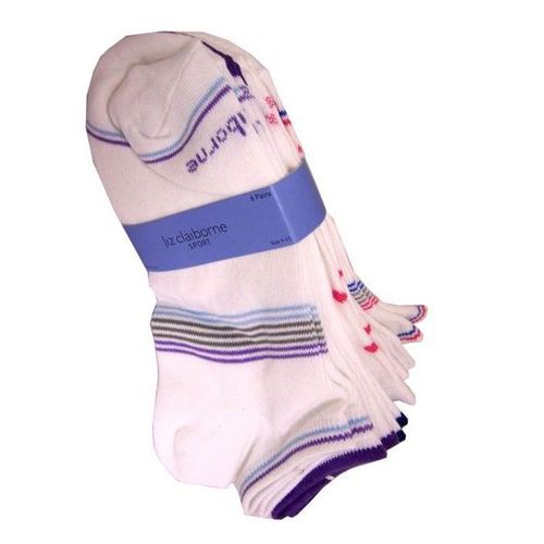 Liz Claiborne 6 Pack Size 9-11 Assorted Ankle Sock Case Pack 6