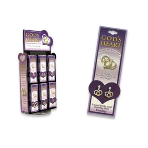 God's Heart Earrings Case Pack 48
