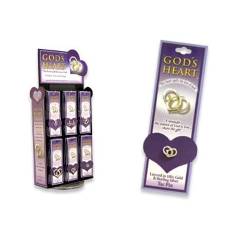 God's Heart Tac Pin Case Pack 72
