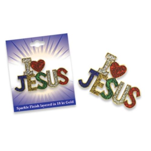 Inspirational Tac Pin I Love Jesus Case Pack 72