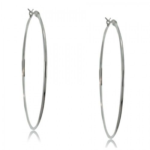 Sterling Silver Hoop Earrings -Classic Hinged Posts