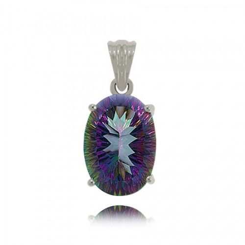 Neptune'S Garden Topaz Pendant Sterling Silver - 5.2 Ct