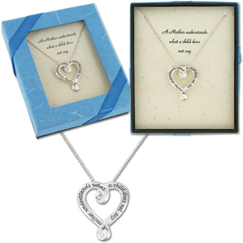 A Mother Understands"" heart pendant Case Pack 24