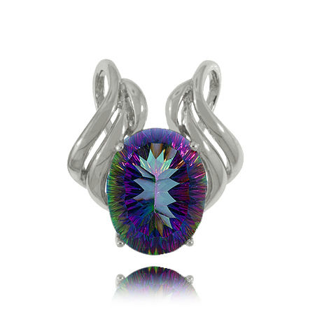 Neptune'S Garden Topaz Pendant Sterling Silver Slide