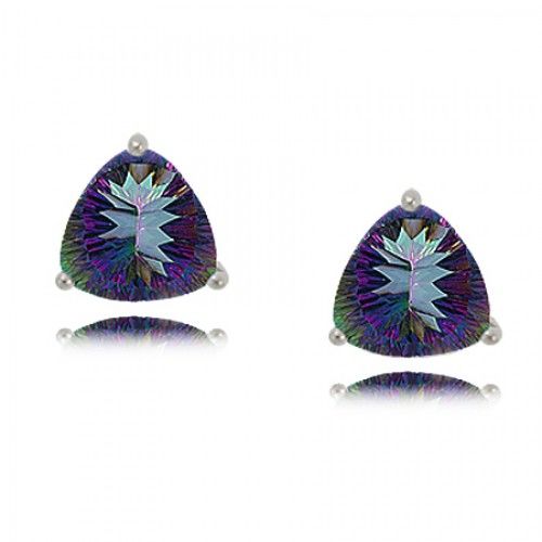 Neptune'S Garden Topaz Earrings - Sterling Silver Studs