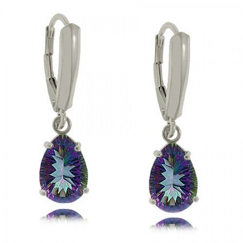 Neptune'S Garden Topaz Earrings Sterling Silver - Pear
