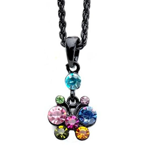 Butterfly Crystal Necklace 18"" Case Pack 6