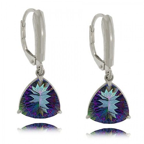 Radiant Neptune'S Garden Topaz Earrings Sterling Silver