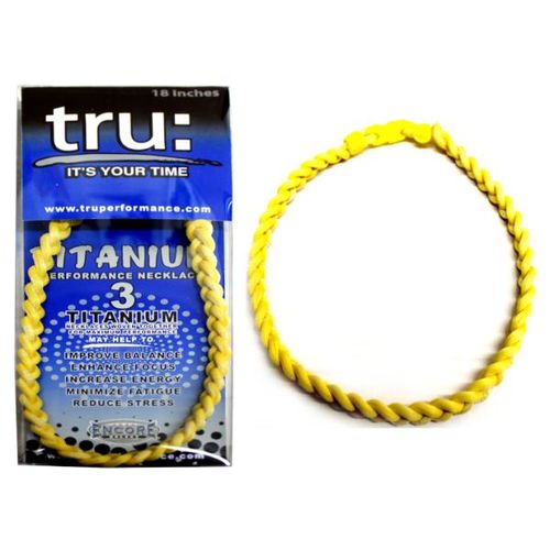 TRU Performance Titanium Necklaces - Yellow Case Pack 12