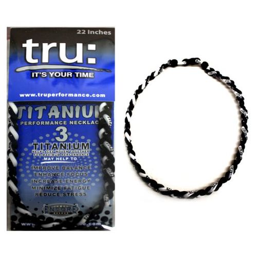 Titanium Necklaces - Black/White Case Pack 12