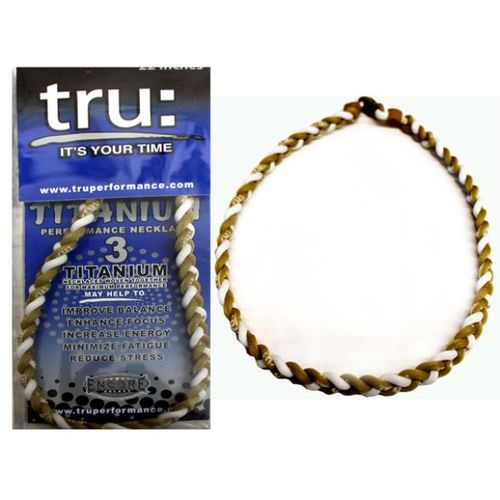 Titanium Necklaces - Gold/White Case Pack 12