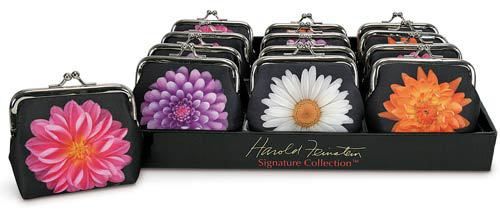 Clasp Coin Purse with Display Flower 4 Styles Case Pack 12