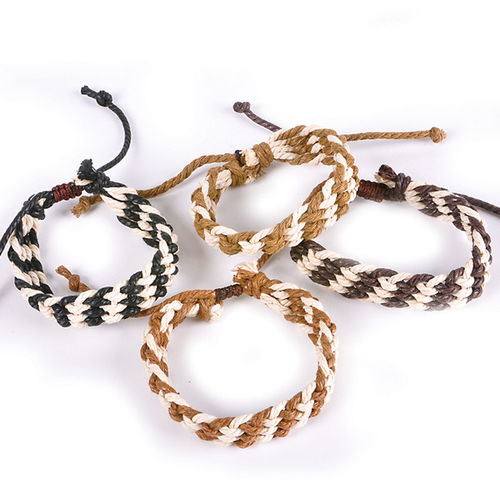 7"" Cotton Braided Bracelet Case Pack 12