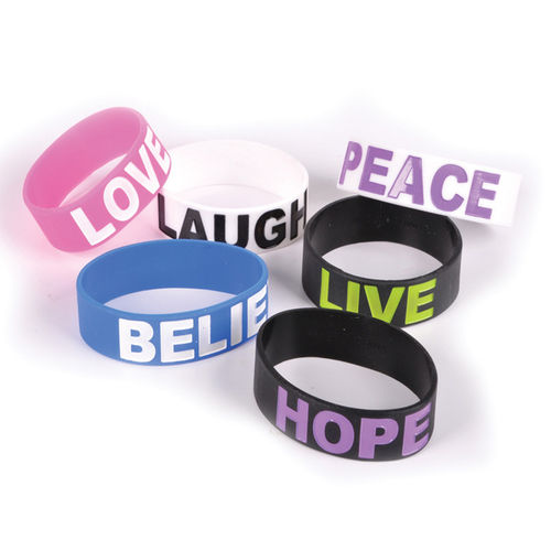 8"" Big Attitude Wide Silicone Bands Case Pack 24