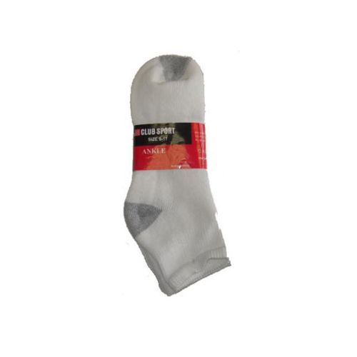 Women's Grey H/T Ankle Socks-3 Pack Case Pack 40