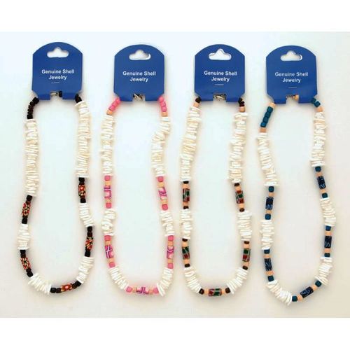 Puca Shell Necklace with Fimo Beads Case Pack 12