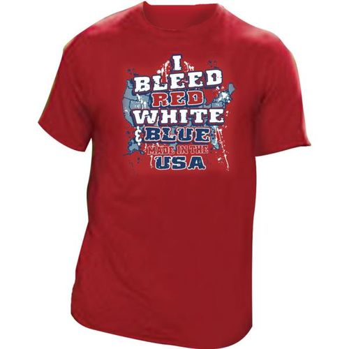 Red ""I Bleed Red White and Blue"" Made in USA Case Pack 24