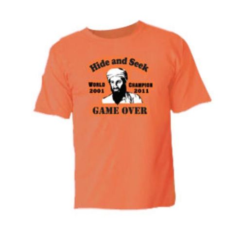 Osama Bin Laden ""Hide and Seek"" T-Shirt - Orange Case Pack 24