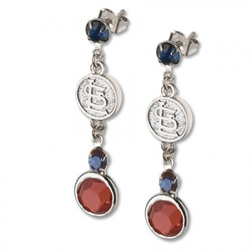 St Louis Cardinals Earrings Mlb Logo W/ Team Colors