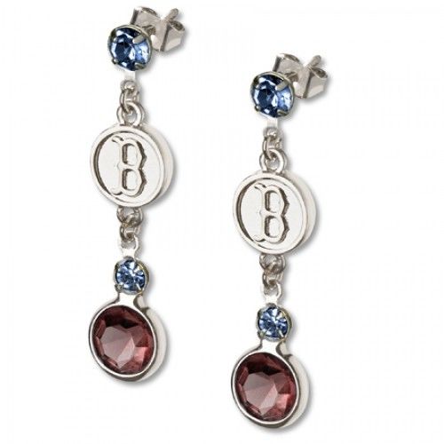 Boston Red Sox Earrings Mlb Logo W/ Team Colors