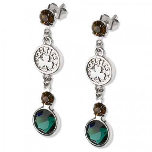Boston Celtics Earrings Nba Logo W/ Team Colors