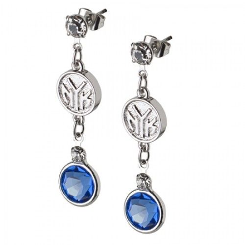 New York Knicks Earrings Nba Logo W/ Team Colors