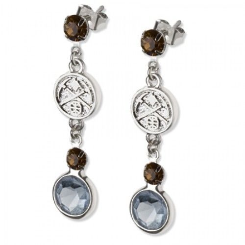 Denver Nuggets Earrings Nba Logo W/ Team Colors