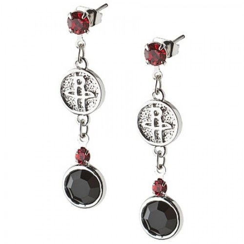Houston Rockets Earrings Nba Logo W/ Team Colors