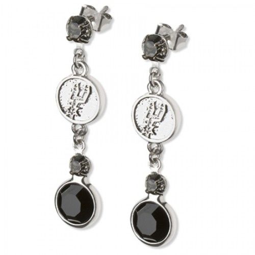 San Antonio Spurs Earrings Nba Logo W/ Team Colors