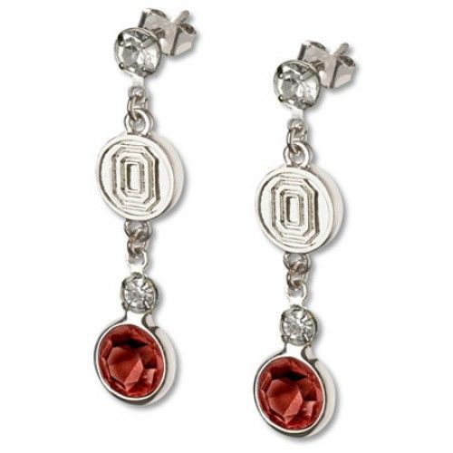 Ohio State Univ Earrings Ncaa Logo W/ Team Colors