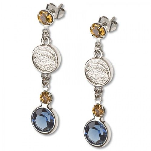 San Diego Chargers Earrings Nfl Logo W/ Team Colors