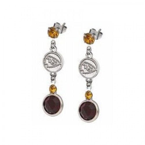 Kansas City Chiefs Earrings Nfl Logo W/ Team Colors