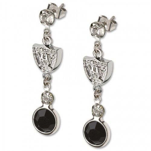 Oakland Raiders Earrings Nfl Logo W/ Team Colors