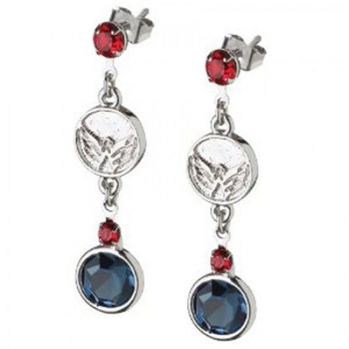 Washington Capitals Earrings Nhl Logo W/ Team Colors