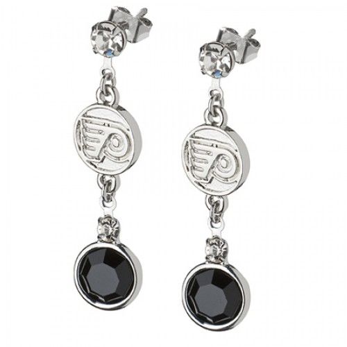 Philadelphia Flyers Earrings Nhl Logo W/ Team Colors