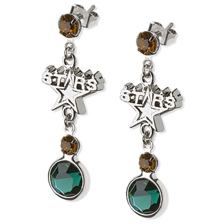 Dallas Stars Earrings Nhl Logo W/ Team Colors