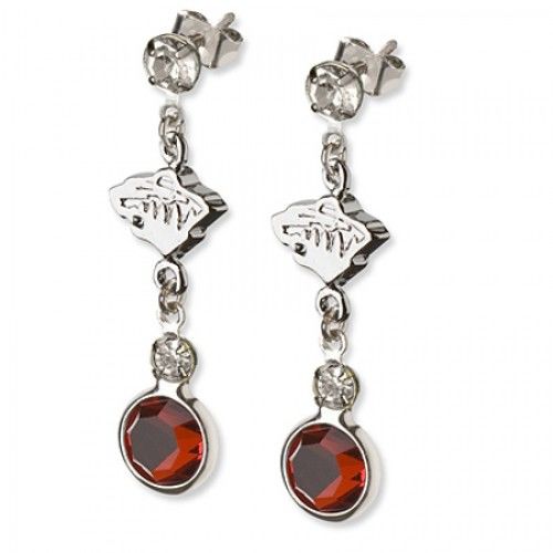 Minnesota Wild Earrings Nhl Logo W/ Team Colors