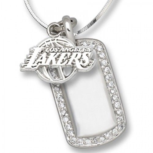 Los Angeles Lakers Nba Dog Tag Pendant Logo - Silver