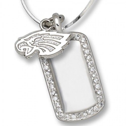 Philadelphia Eagles Nfl Dog Tag Pendant Logo - Silver