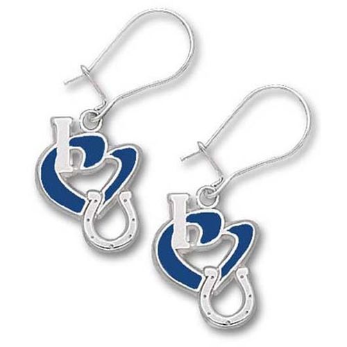Indiana Colts Sterling Silver Dangle Earrings